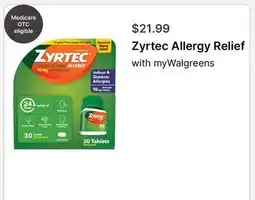 Walgreens Zyrtec Allergy Relief offer