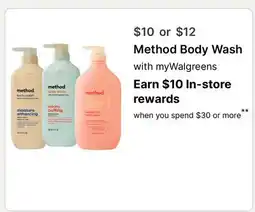 Walgreens Method Body Wash offer