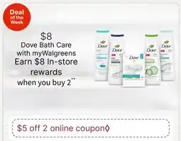 Walgreens Dove Bath Care offer