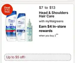 Walgreens Head & Shoulders Hair Care offer