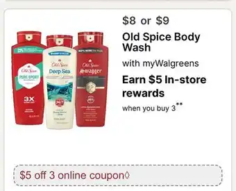 Walgreens Old Spice Body Wash offer