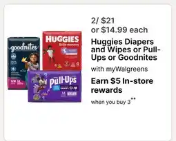 Walgreens Huggies Diapers and Wipes or Pull-Ups or Goodnites offer