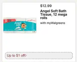 Walgreens Angel Soft Bath Tissue offer