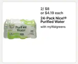 Walgreens 24-Pack Nice! Purified Water offer