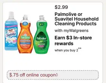 Walgreens Palmolive or Suavitel Household Cleaning Products offer