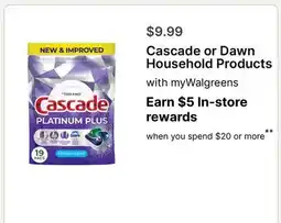 Walgreens Cascade or Dawn Household Products offer
