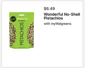 Walgreens Wonderful No-Shell Pistachios offer