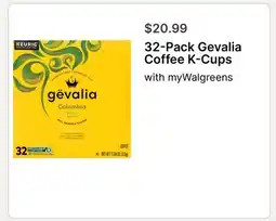 Walgreens 32-Pack Gevalia Coffee K-Cups offer