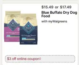 Walgreens Blue Buffalo Dry Dog Food offer