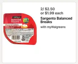 Walgreens Sargento Balanced Breaks offer