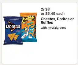 Walgreens Cheetos, Doritos or Ruffles offer
