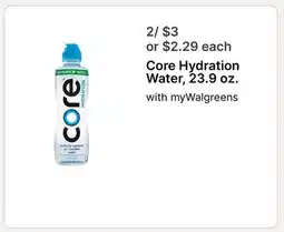Walgreens Core Hydration Water offer
