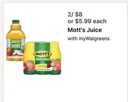 Walgreens Mott's Juice offer