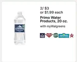 Walgreens Primo Water Products offer