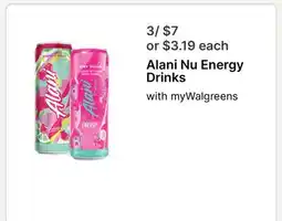 Walgreens Alani Nu Energy Drinks offer