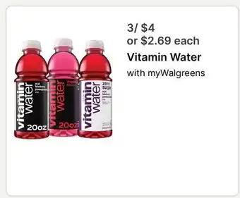 Walgreens Vitamin Water offer