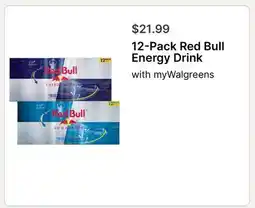 Walgreens 12-Pack Red Bull Energy Drink offer