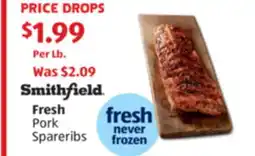 Aldi Smithfield Fresh Pork Spareribs offer