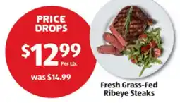 Aldi Fresh Grass-Fed Ribeye Steaks offer