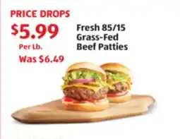 Aldi Fresh 85/15 Grass-Fed Beef Patties offer