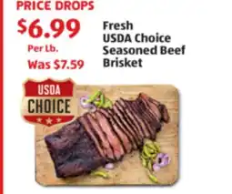 Aldi Fresh USDA Choice Seasoned Beef Brisket offer