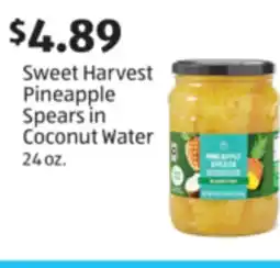 Aldi Sweet Harvest Pineapple Spears in Coconut Water offer