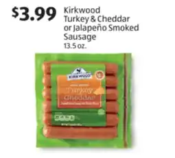 Aldi Kirkwood Turkey & Cheddar or Jalape��o Smoked Sausage offer