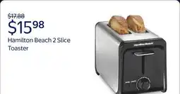 Walmart Hamilton Beach 2 Slice Toaster with Wide Slots, Bagel Function, Toast Boost, Stainless Steel offer