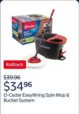 Walmart O-Cedar EasyWring Spin Mop & Bucket System offer