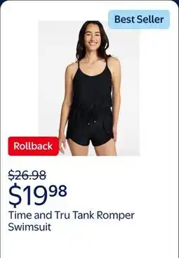 Walmart Time and Tru Women's and Women's Plus Size Tank Romper Swimsuit offer