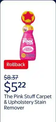 Walmart The Pink Stuff Carpet & Upholstery Stain Remover with Scrubber, 16.9 fl oz offer