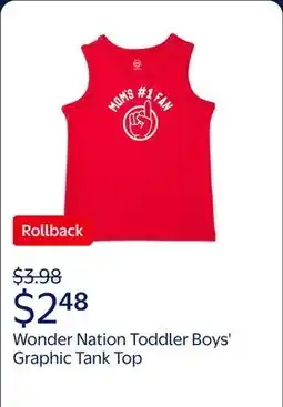 Walmart Wonder Nation Toddler Boys' Graphic Tank Top offer