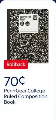 Walmart Pen+Gear College Ruled Composition Book, 7.5 x 9.75 Inches, Marble Cover offer