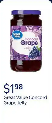 Walmart Great Value Concord Grape Jelly offer