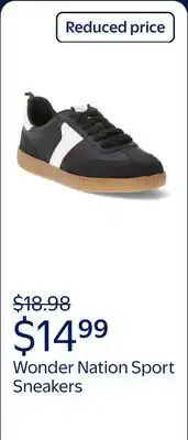 Walmart Wonder Nation Little and Big Kids Unisex Sport Sneakers offer