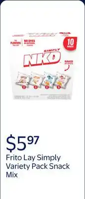 Walmart Frito Lay Simply NKD No Dyes No Artificial Flavors Variety pack Snack Mix offer