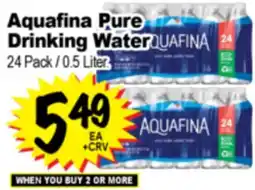 Superior Grocers Aquafina Pure Drinking Water offer