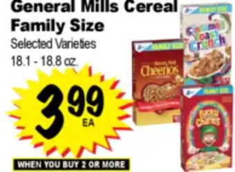 Superior Grocers General Mills Cereal Family Size offer