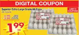 Superior Grocers Superior Extra Large Grade AA Eggs offer