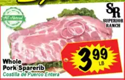 Superior Grocers Whole Pork Sparerib offer