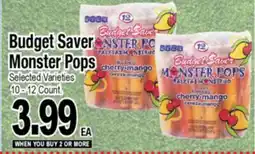Superior Grocers Budget Saver Monster Pops offer