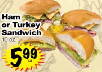 Superior Grocers Ham or Turkey Sandwich offer