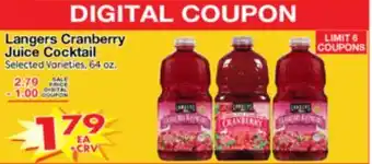 Superior Grocers Langers Cranberry Juice Cocktail offer