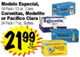 Superior Grocers Modelo Especial, Coronitas, Modelito or Pacifico Clara offer