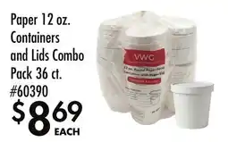Smart & Final Paper 12 oz. Containers and Lids Combo Pack offer