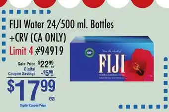 Smart & Final FIJI Water offer