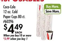 Smart & Final Coca-Cola Paper Cups offer