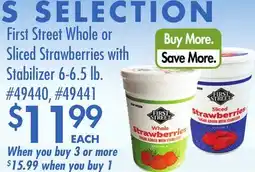 Smart & Final First Street Whole or Sliced Strawberries with Stabilizer offer