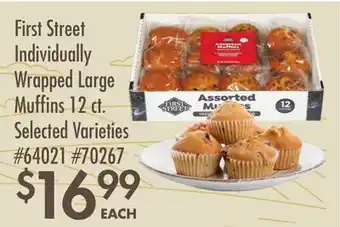 Smart & Final First Street Individually Wrapped Large Muffins offer