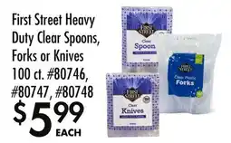 Smart & Final First Street Heavy Duty Clear Spoons, Forks or Knives offer